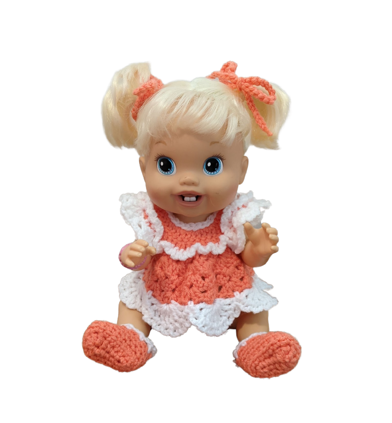 Baby Alive Orange Dress Outfit – Lillian's Handmade